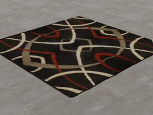 Rug drawn in 3d Modelo 3D