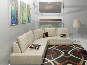 Living or living room drawn in 3d 3D 모델