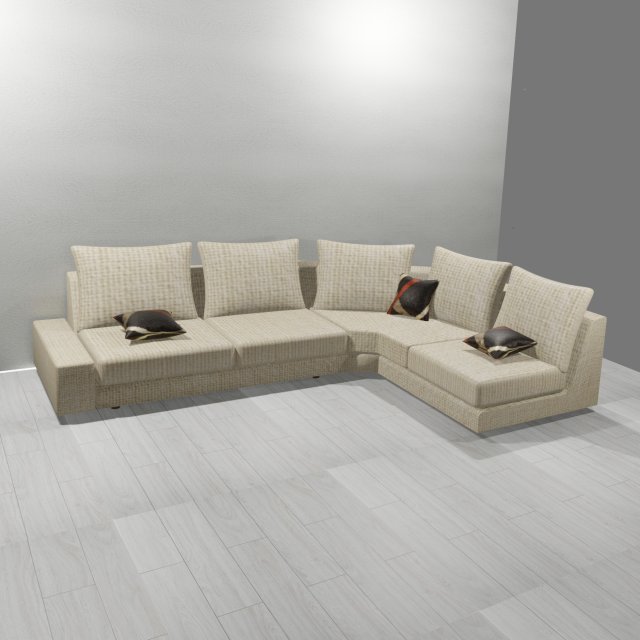 Armchair or sofa for living room in 3 dimensions 3D Модель .c4d .max .obj .3ds .fbx .stl .blend 