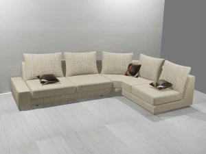 Кресло или диван для гостиной в 3 измерениях 3D Модель