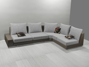 Armchair or sofa for living room in 3 dimensions 3D Модель