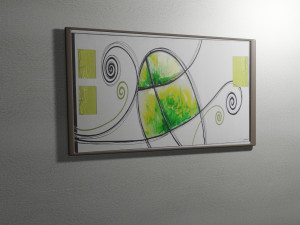 Paintings drawn in 3 dimensions Modello 3D