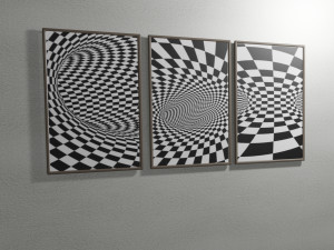 Paintings drawn in 3 dimensions Modello 3D