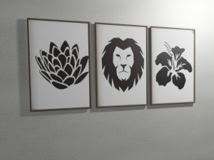 Paintings drawn in 3 dimensions Modello 3D