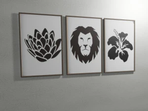 Paintings drawn in 3 dimensions 3D Model