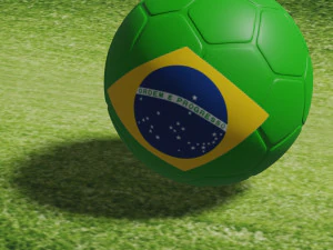 Футбольный мяч в 3 измерениях 3D Модель