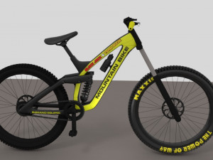 3d drawing of a mountain bike Modelo 3D