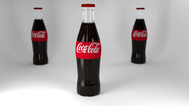 Coca cola bottle in 3d Modelo 3D .c4d .max .obj .3ds .fbx .stl .blend 