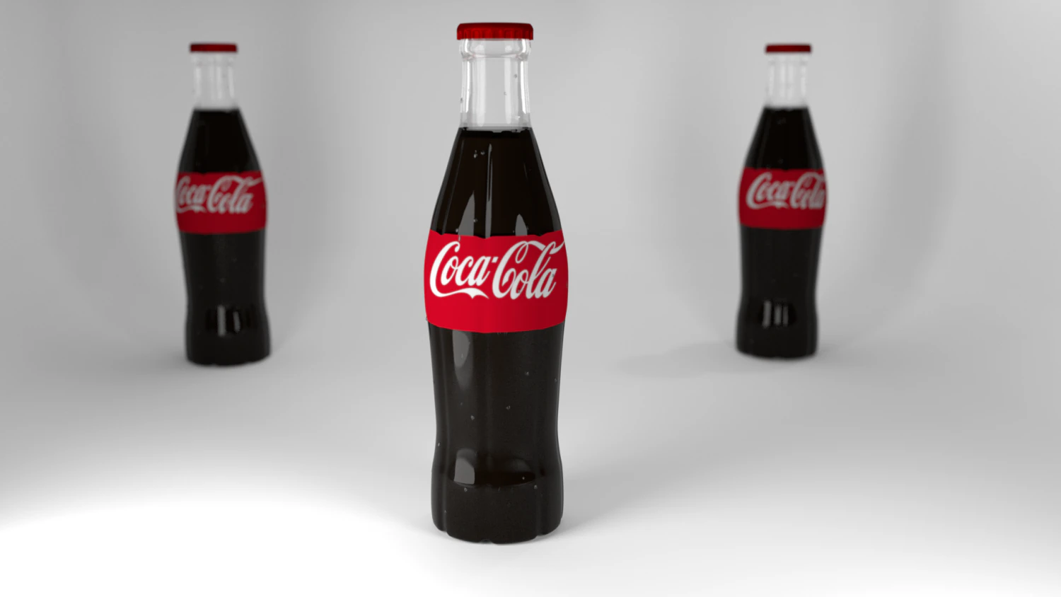 Coca cola bottle in 3d 3D Model .c4d .max .obj .3ds .fbx .stl .blend