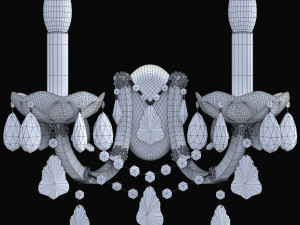 Light chandelier for interior of a house drawn in 3d 3D Model