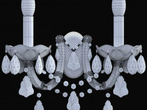 Light chandelier for interior of a house drawn in 3d 3D Model