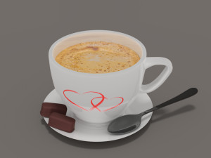 Cup of coffee in 3 dimensions Modelo 3D
