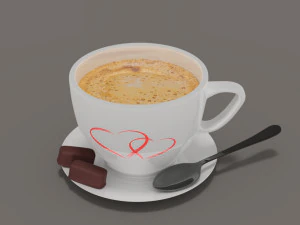 3 आयामों में कॉफी का कप 3D मॉडल