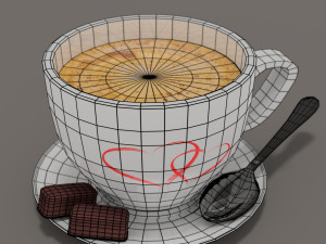 Cup of coffee in 3 dimensions Modelo 3D