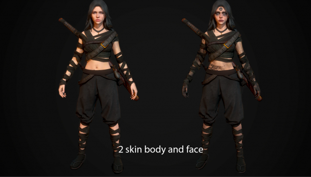 Shinobi 3D Model .c4d .max .obj .3ds .fbx .stl .blend 