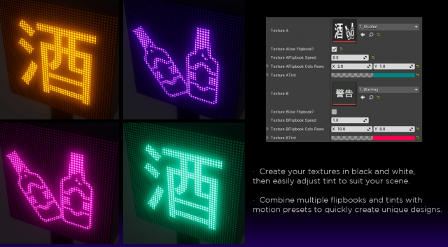 Real LED Sign and Digital Display Creator 3D Model .c4d .max .obj .3ds .fbx .stl .blend 