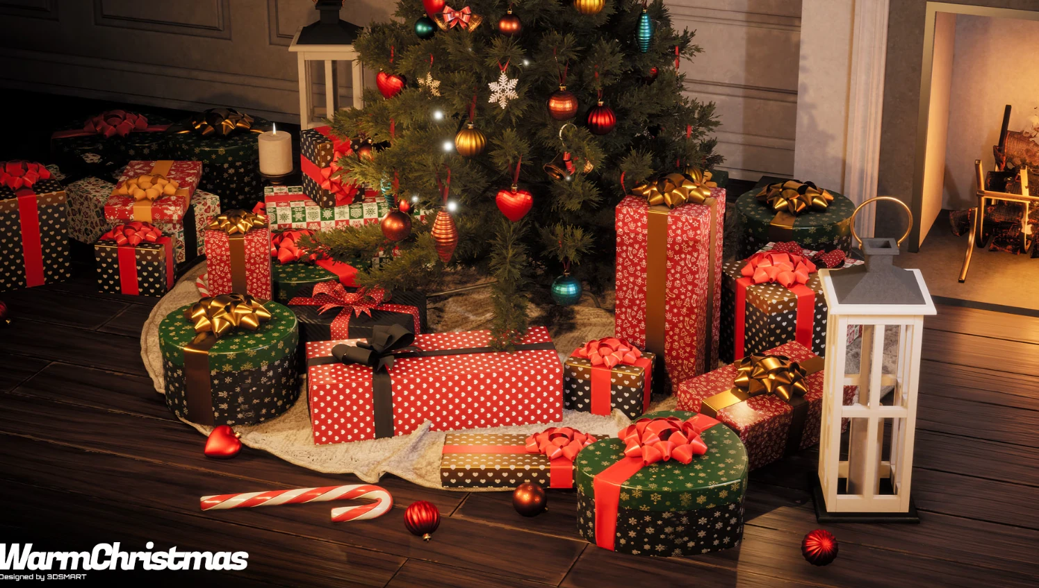 Warm Christmas 3D Model .c4d .max .obj .3ds .fbx .stl .blend 