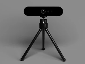 Logitech BRIO UHD 4K Webcam and Tripod 3D Model
