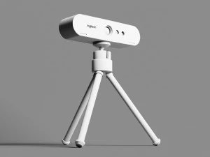 Logitech BRIO UHD 4K Webcam and Tripod 3D Model