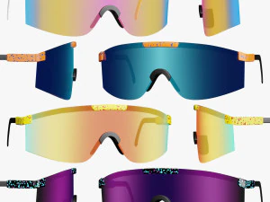 Óculos de sol esportivos Pit Viper com proteção UV Óculos de sol para atividades ao ar livre Modelo 3D