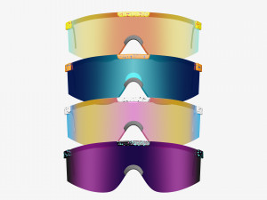 Pit Viper Sport Sunglasses UV Protection Outdoor Sunglasses 3D Model