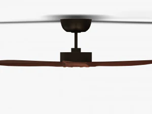 Wooden Ceiling Fan Low Poly 3D Model