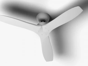 Wooden Ceiling Fan Low Poly 3D Model