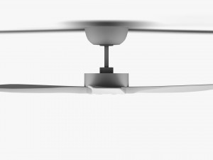 Wooden Ceiling Fan Low Poly Modelo 3D
