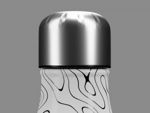 Stainless Steel Water Bottle Topographic Line Hydroflask Model 3D