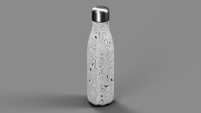 Stainless Steel Water Bottle Topographic Line Hydroflask 3D Model in  Beverage 3DExport