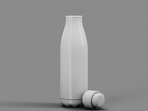 Stainless Steel Water Bottle Topographic Line Hydroflask Model 3D