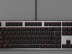 Mechanical Keyboard Coolermaster Metal Base Red Switches 3D Модель