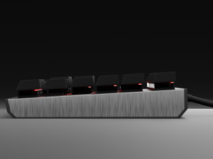 Mechanical Keyboard Coolermaster Metal Base Red Switches 3D Модель