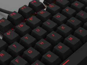 Mechanical Keyboard Coolermaster Metal Base Red Switches 3D Модель