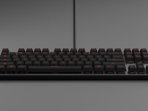 Mechanical Keyboard Coolermaster Metal Base Red Switches 3D Модель