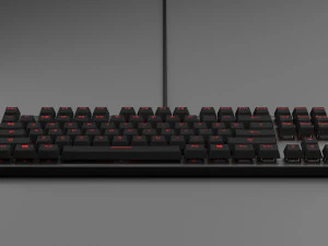 Mechanical Keyboard Coolermaster Metal Base Red Switches 3D Model