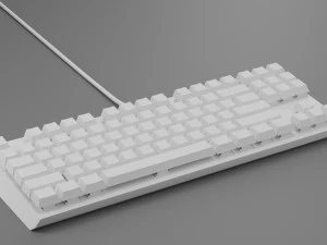 Mechanical Keyboard Coolermaster Metal Base Red Switches 3D Model