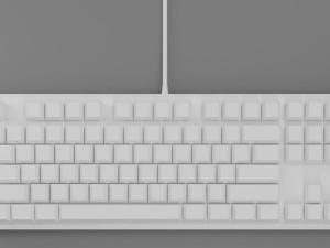 Mechanical Keyboard Coolermaster Metal Base Red Switches 3D Модель