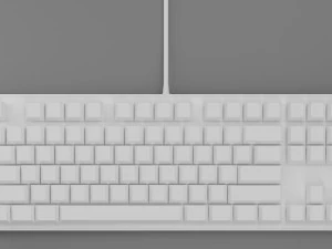 Mechanical Keyboard Coolermaster Metal Base Red Switches 3D Model