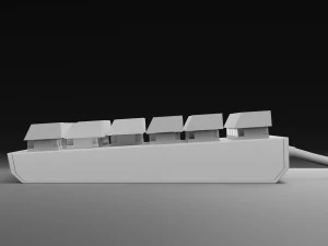 Mechanical Keyboard Coolermaster Metal Base Red Switches 3D Model