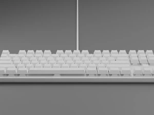 Mechanical Keyboard Coolermaster Metal Base Red Switches 3D Model