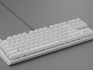 Mechanical Keyboard Coolermaster Metal Base Red Switches 3D Модель