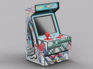 Arcade Machine Retro Miniature Console Modèle 3D