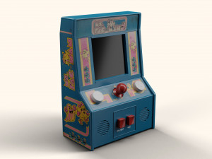 Ms Pacman Mini Arcade Machine Portable Device  3D Model