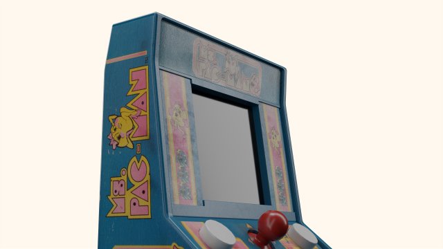 Ms Pacman Mini Arcade Machine Portable Device 3D Модель In.