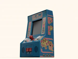 Ms Pacman Mini Arcade Machine Portable Device 3D Model