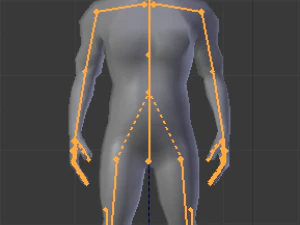 Umano maschio truccato Modello 3D