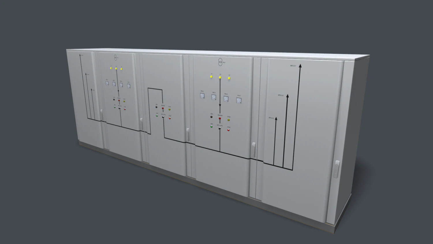 배전반 3D 모델 .c4d .max .obj .3ds .fbx .stl .blend