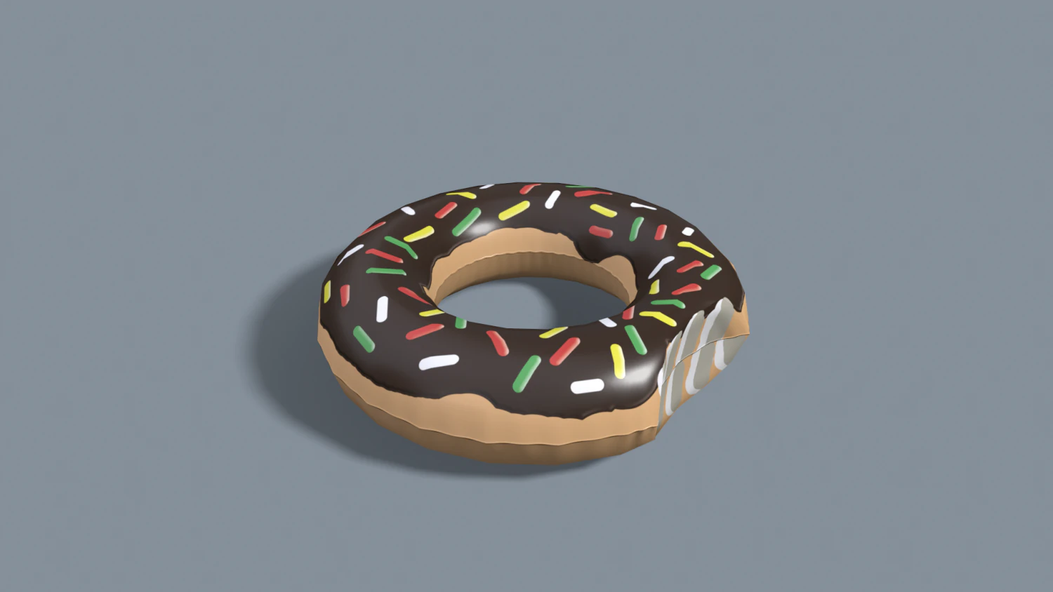 Inflatable Swim Ring Donut 3D Model .c4d .max .obj .3ds .fbx .stl .blend