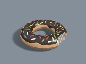 Inflatable Swim Ring Donut 3D Model